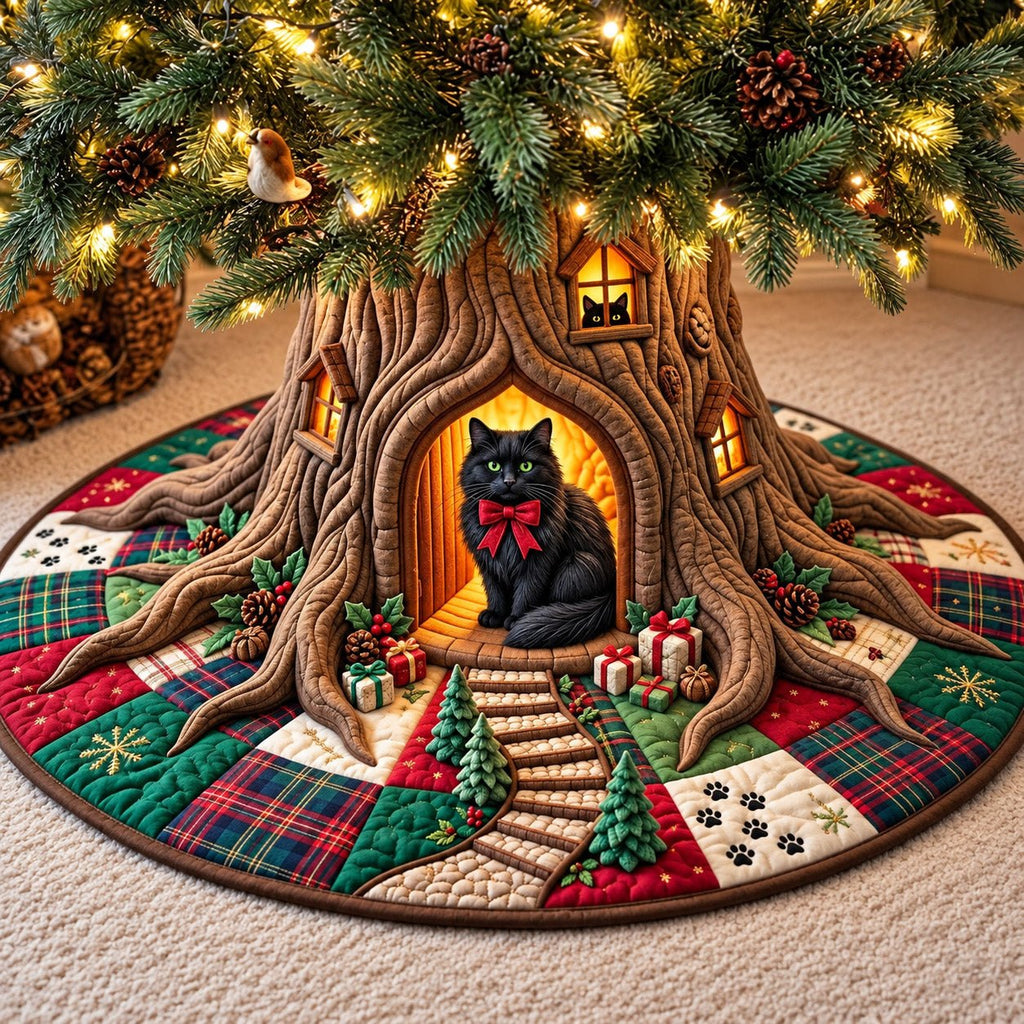 Christmas Tree Cat Christmas Tree Skirt