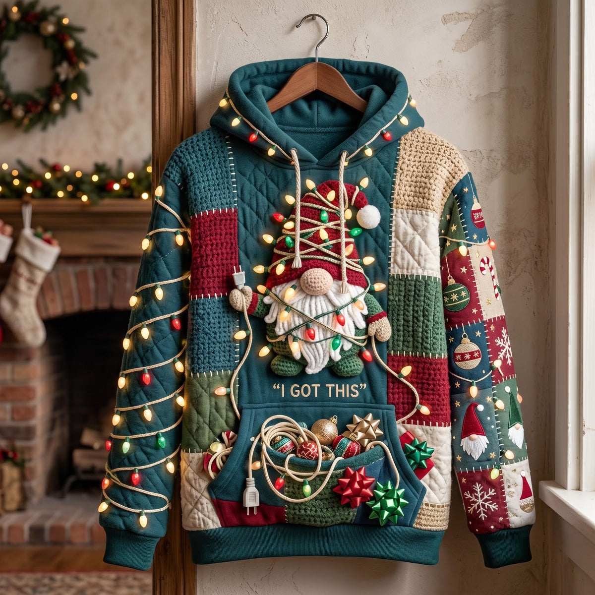 Christmas Tree hoodie, all-over print