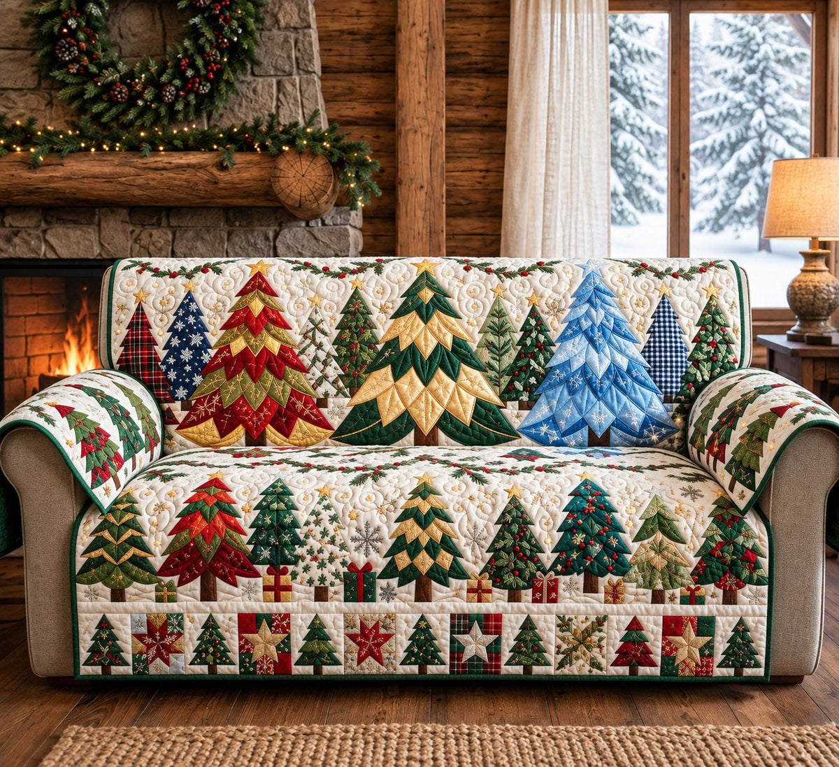 Christmas Tree Sofa Cover