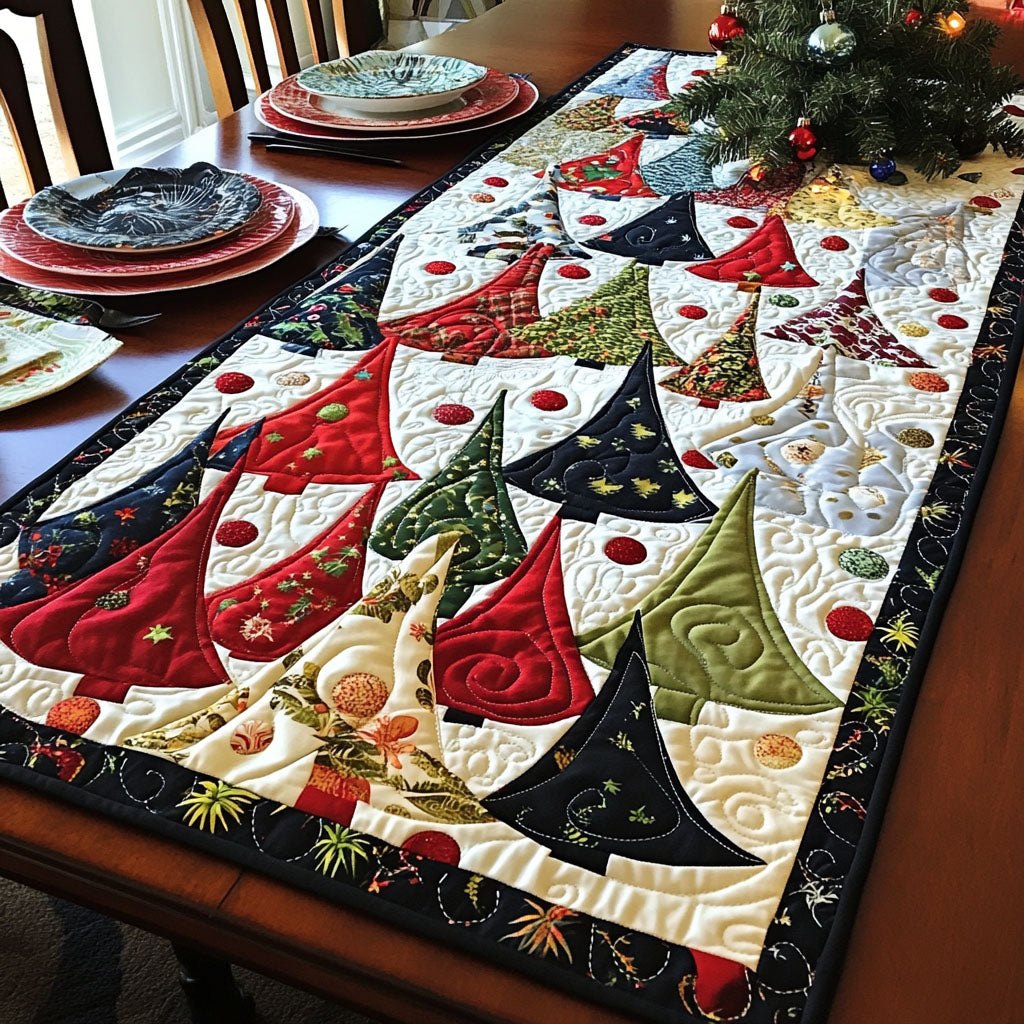 Christmas Tree Sparkle Table Runner