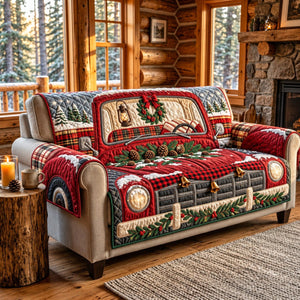 Christmas Truck Sofa Cover - Made to Order