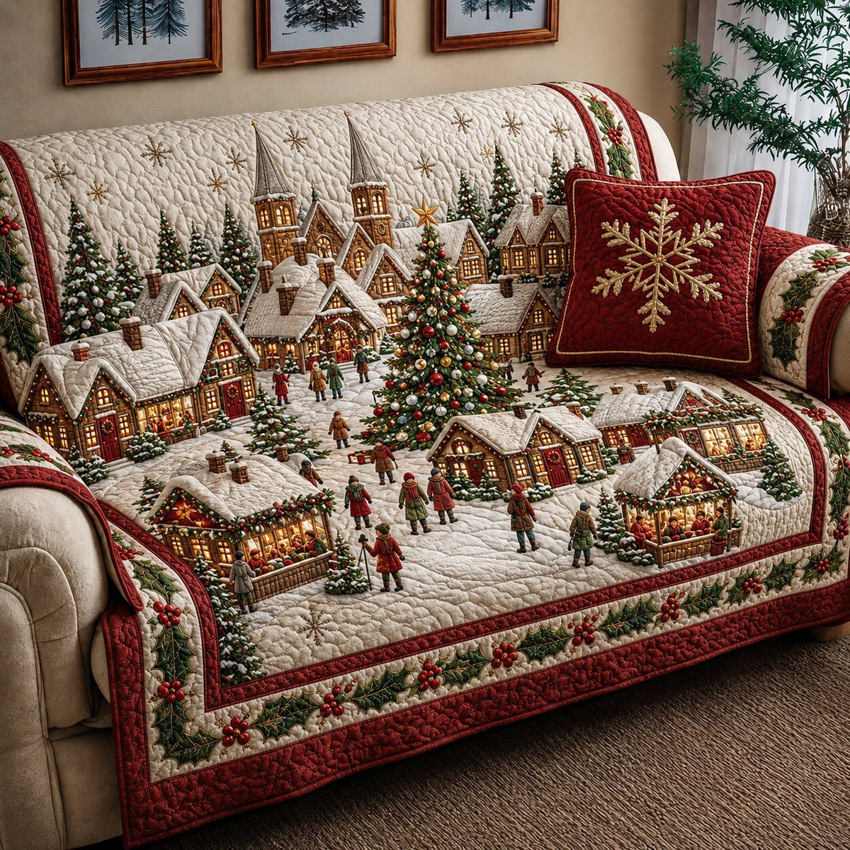 Christmas Village Sofa Cover