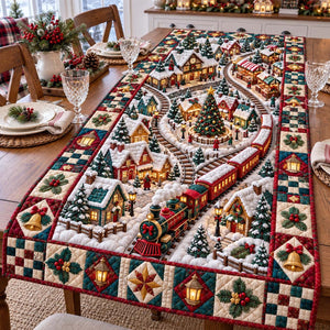 Christmas Village Railway Table Runner - Made to Order