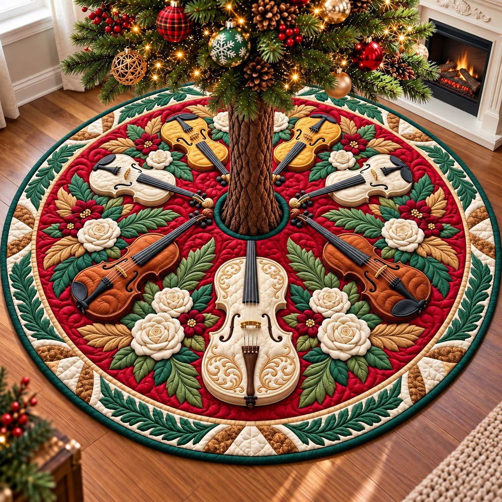 Christmas Violin Garden Christmas Tree Skirt