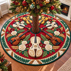 Christmas Violin Garden Christmas Tree Skirt