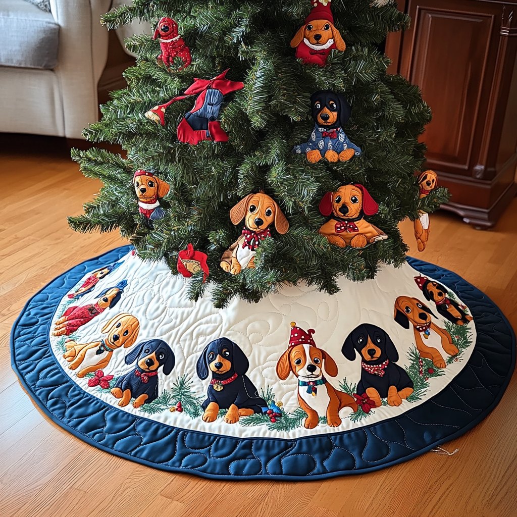 Christmas Wiener Magic Chritstmas Christmas Tree Skirt