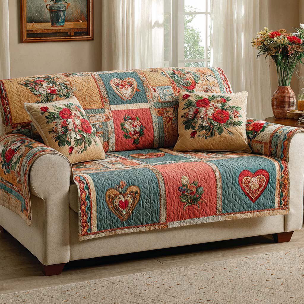 Classic Love Letter Sofa Cover