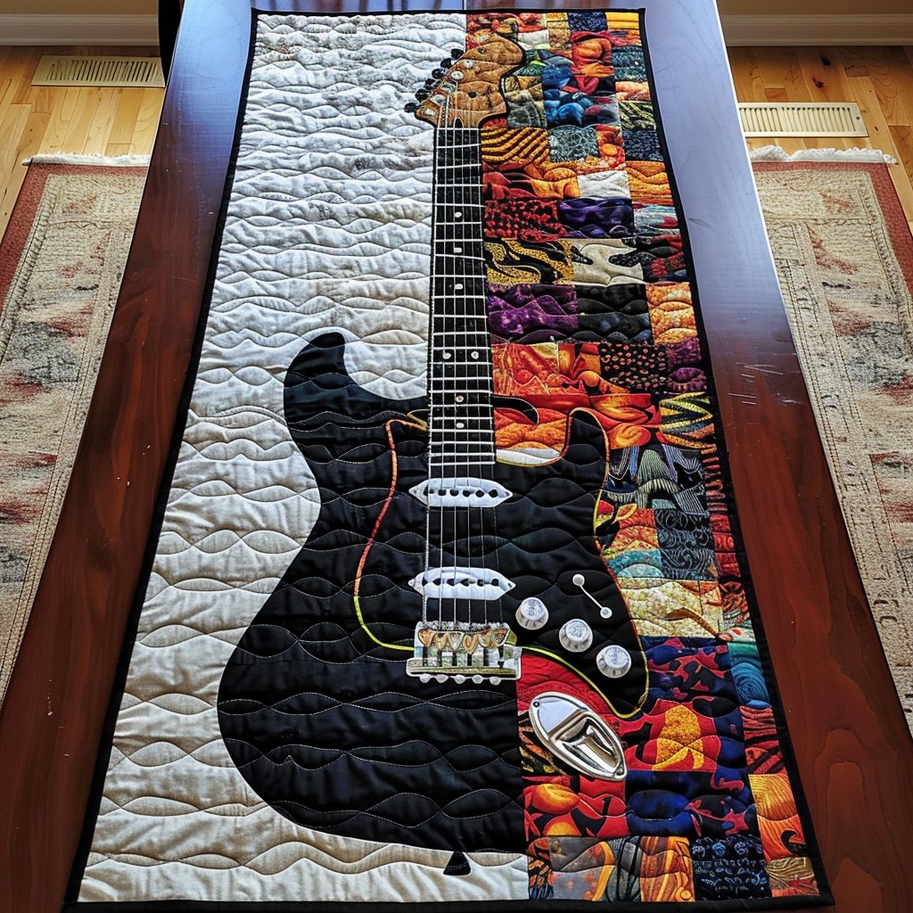 Vivid Melody Guitar Table Runner