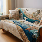 Starfish Along the Sandy Blue Stream Sofa Cover