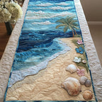 Shoreline with Shells and a Palm Table Runner