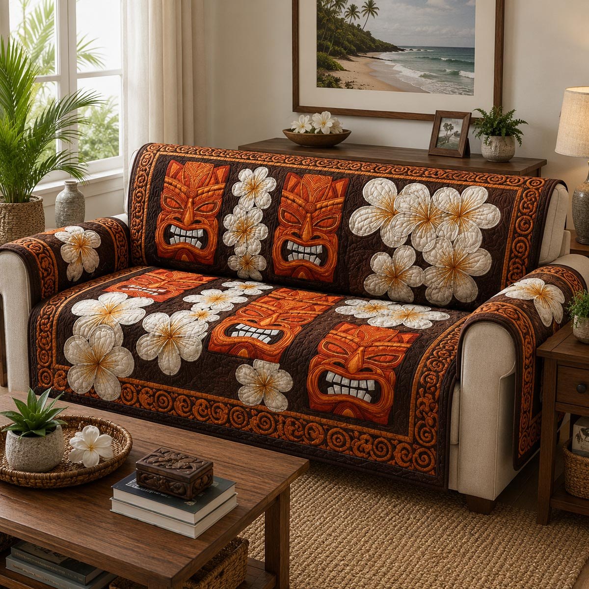 Coastal Luau Sofa Cover