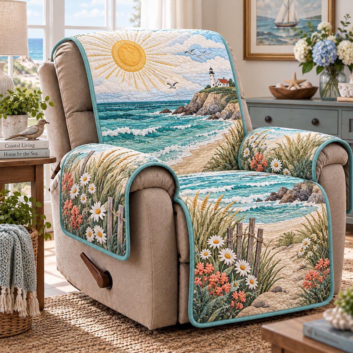 Coastal Wildflower Escape Sofa Cover
