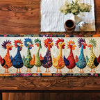 Cock Doodle Delight Table Runner