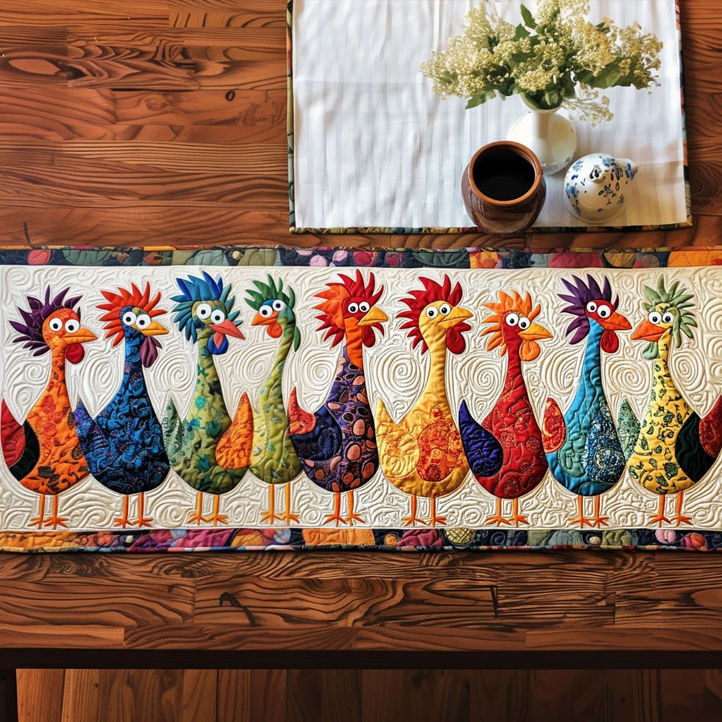 Cock Doodle Delight Table Runner