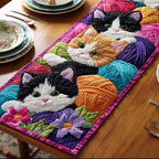 Color Splash Meow Table Runner