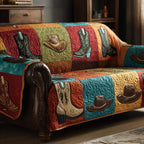 Colorful Boot Row Sofa Cover