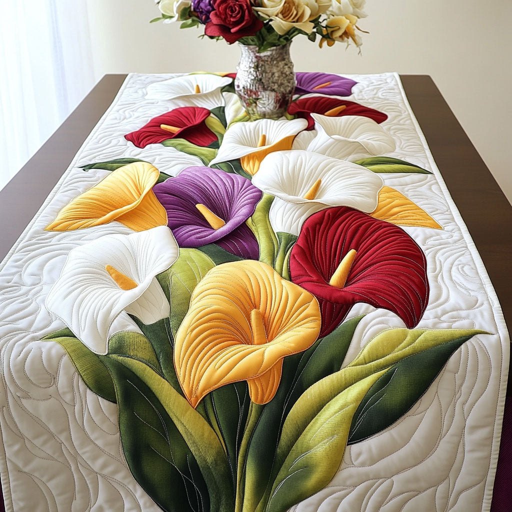 Colorful Calla Garden Table Runner