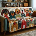 Colorful Canines Sofa Cover