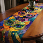 Colorful Cat Table Runner