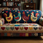 Colorful Chicken Row Sofa Cover