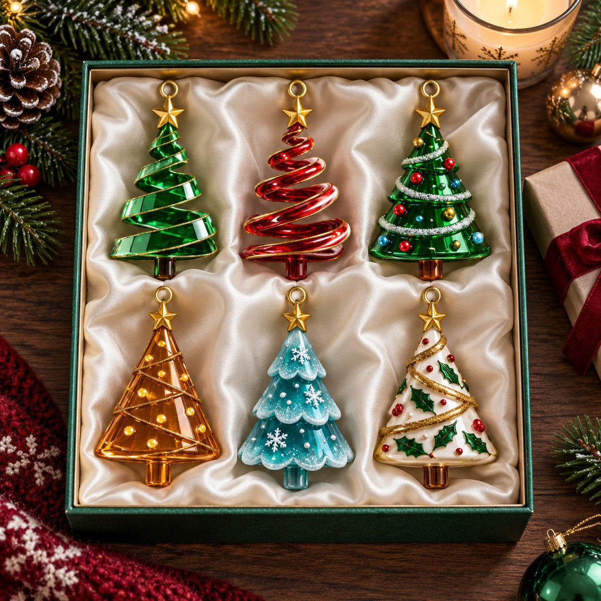 Colorful Christmas Tree Ornament Gift Set