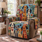Colorful Dog Parade Sofa Cover