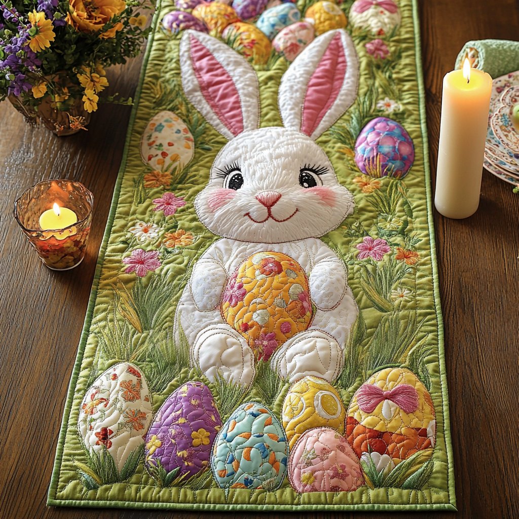 Colorful Eggs Table Runner