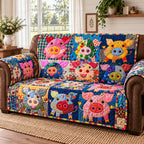 Colorful Farmyard Fun Sofa Cover