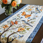 Butterflies and Bird on a Branch Table Runner