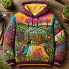 Colorful Greenhouse Garden hoodie, all-over print