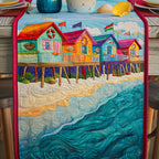 Colorful Huts Table Runner
