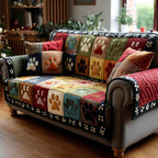 Colorful Paw Patchwork V2 Sofa Cover