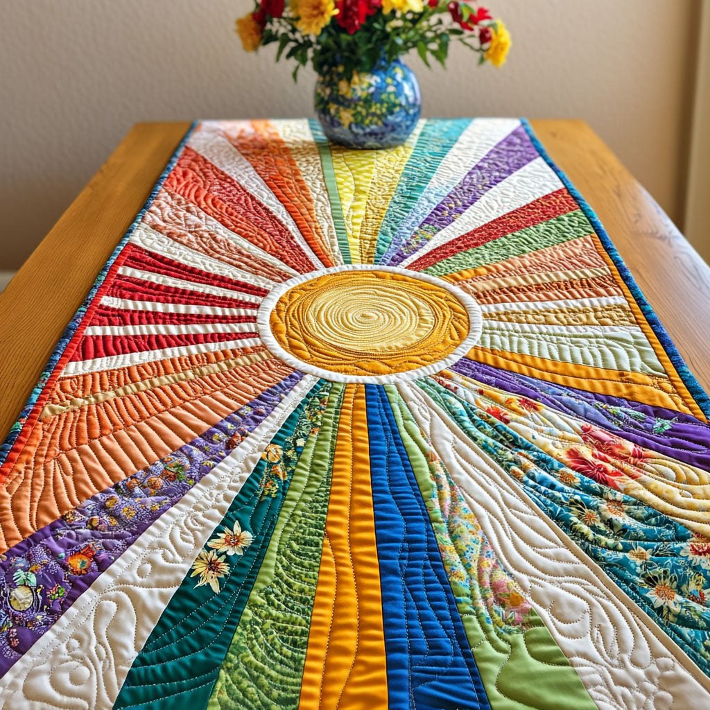 Colorful Rays Table Runner