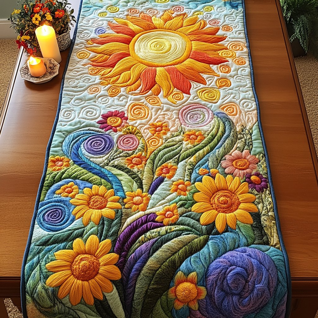 Colorful Sun Table Runner