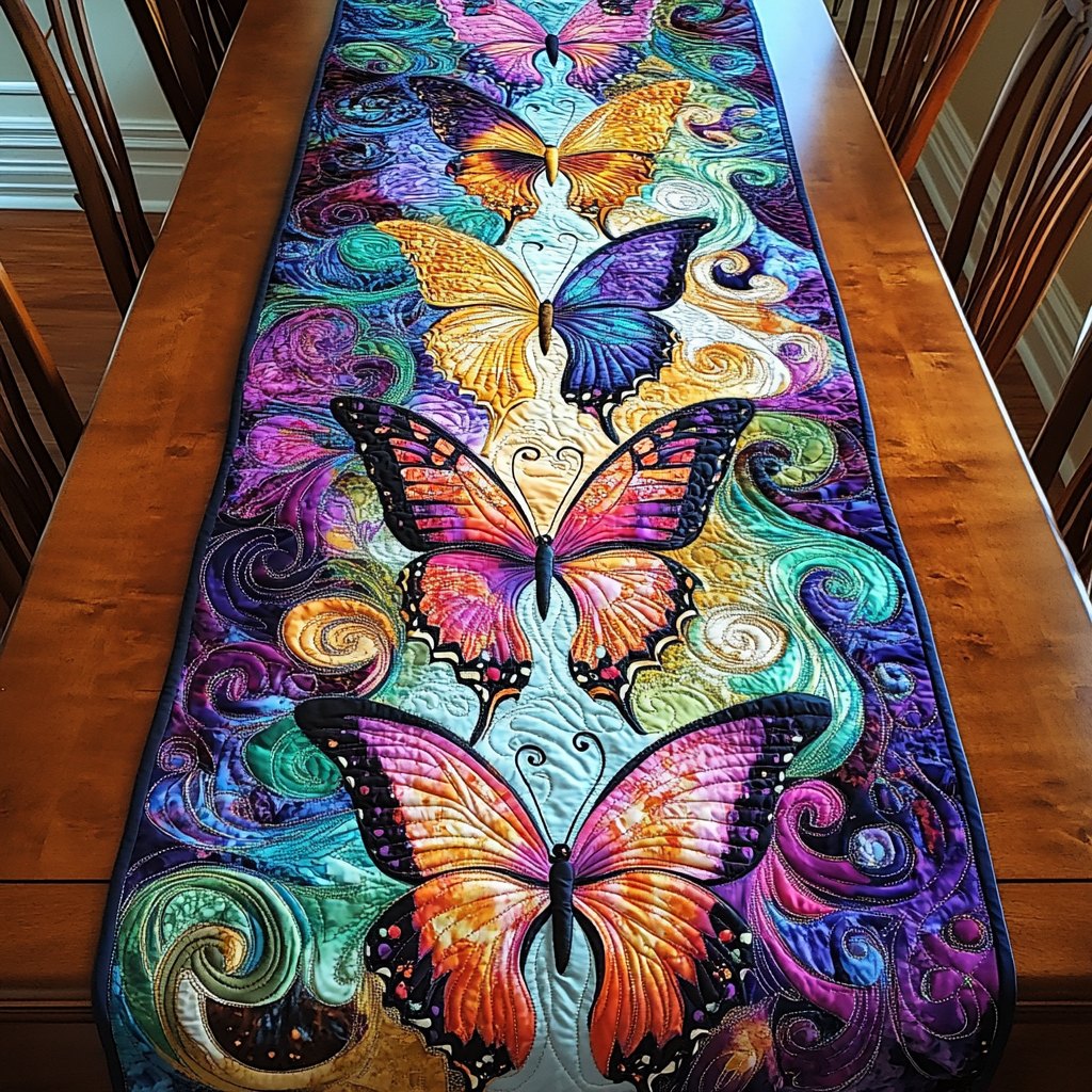 Colorful Wings Table Runner