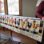 Colorful Chickens Table Runner