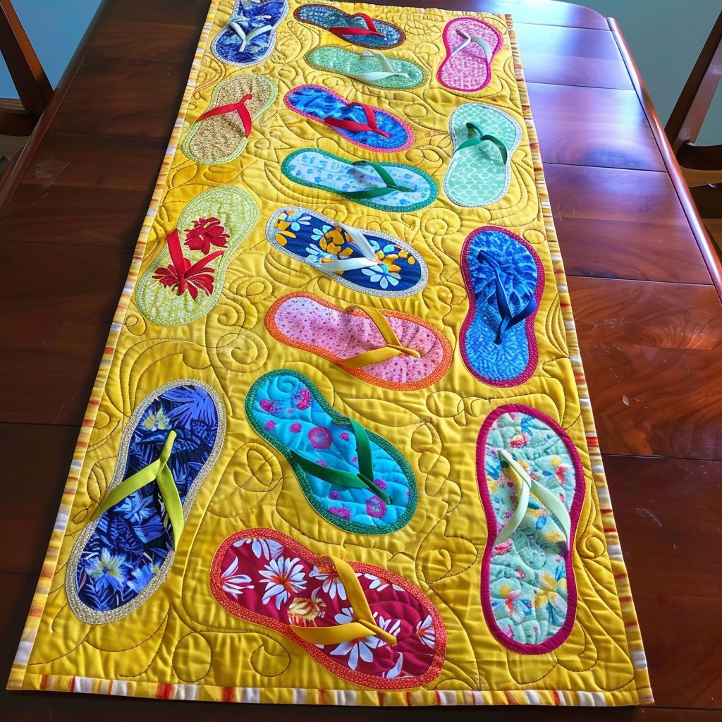 Colorful Coastline Table Runner