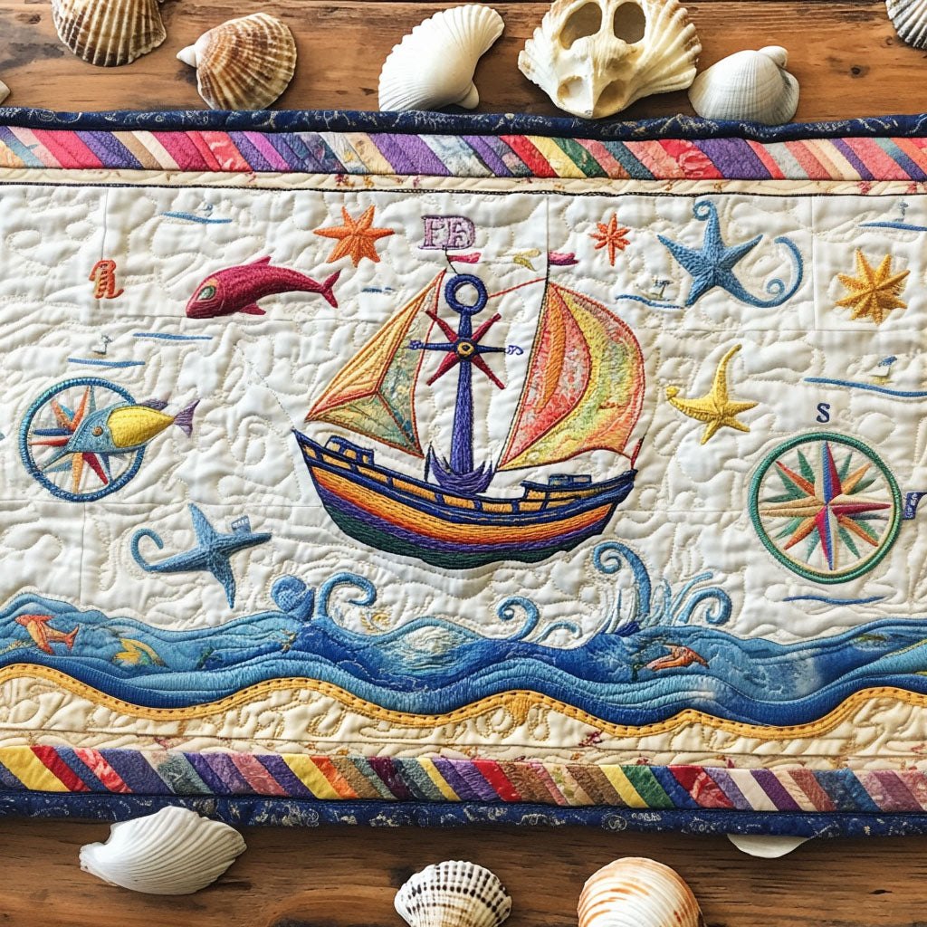 Compass of Sailor Table Runner