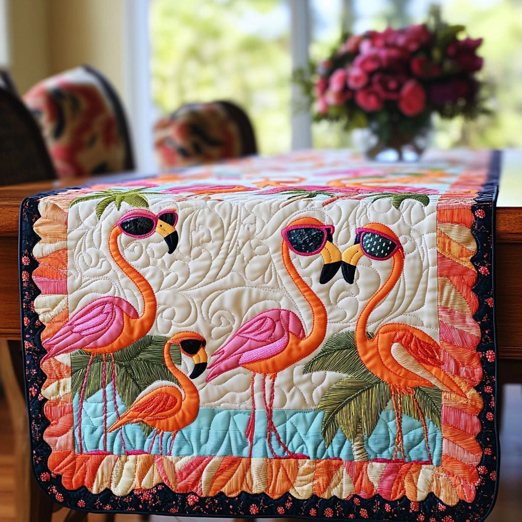Cool Flamingo Squad Table Runner