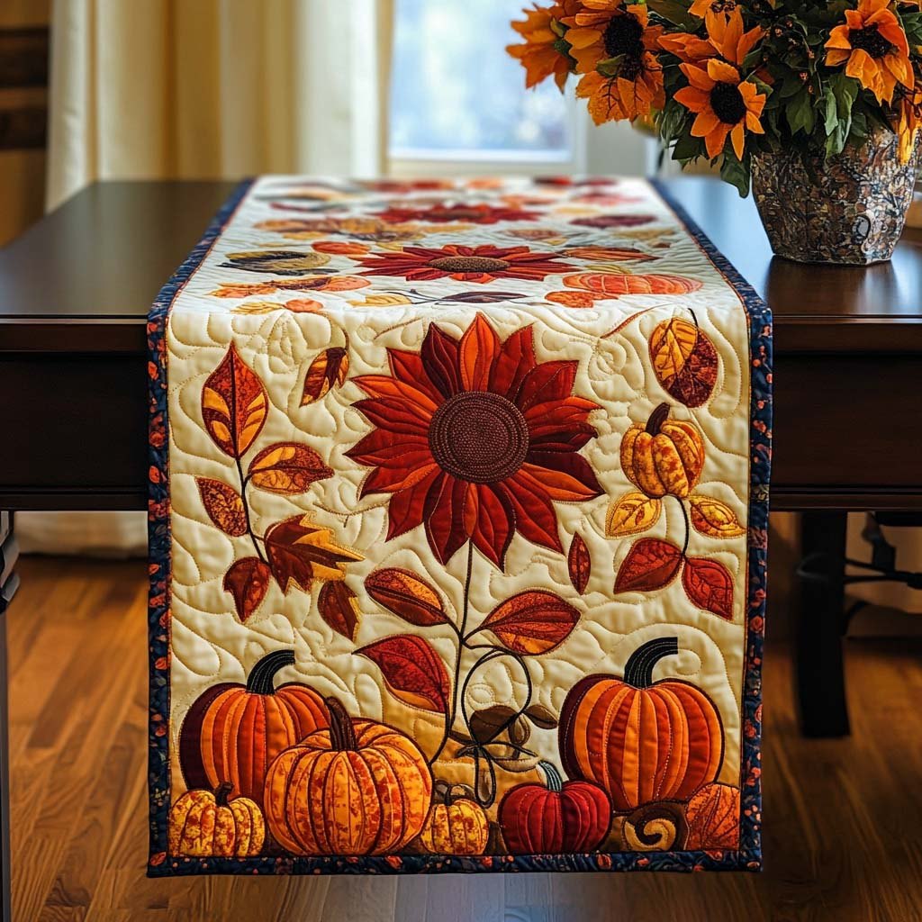 Copper Blossom Table Runner