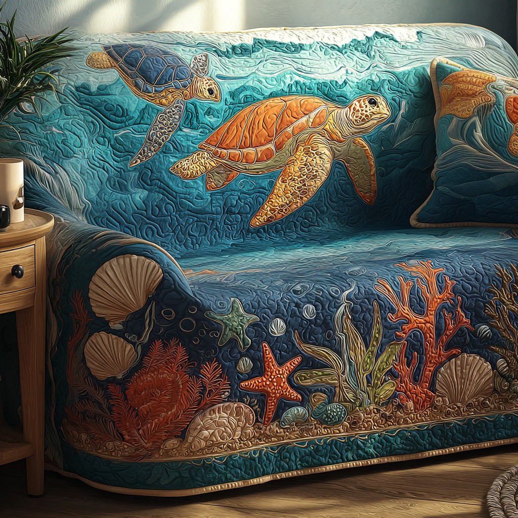 Coral Haven Swim Sofa Cover