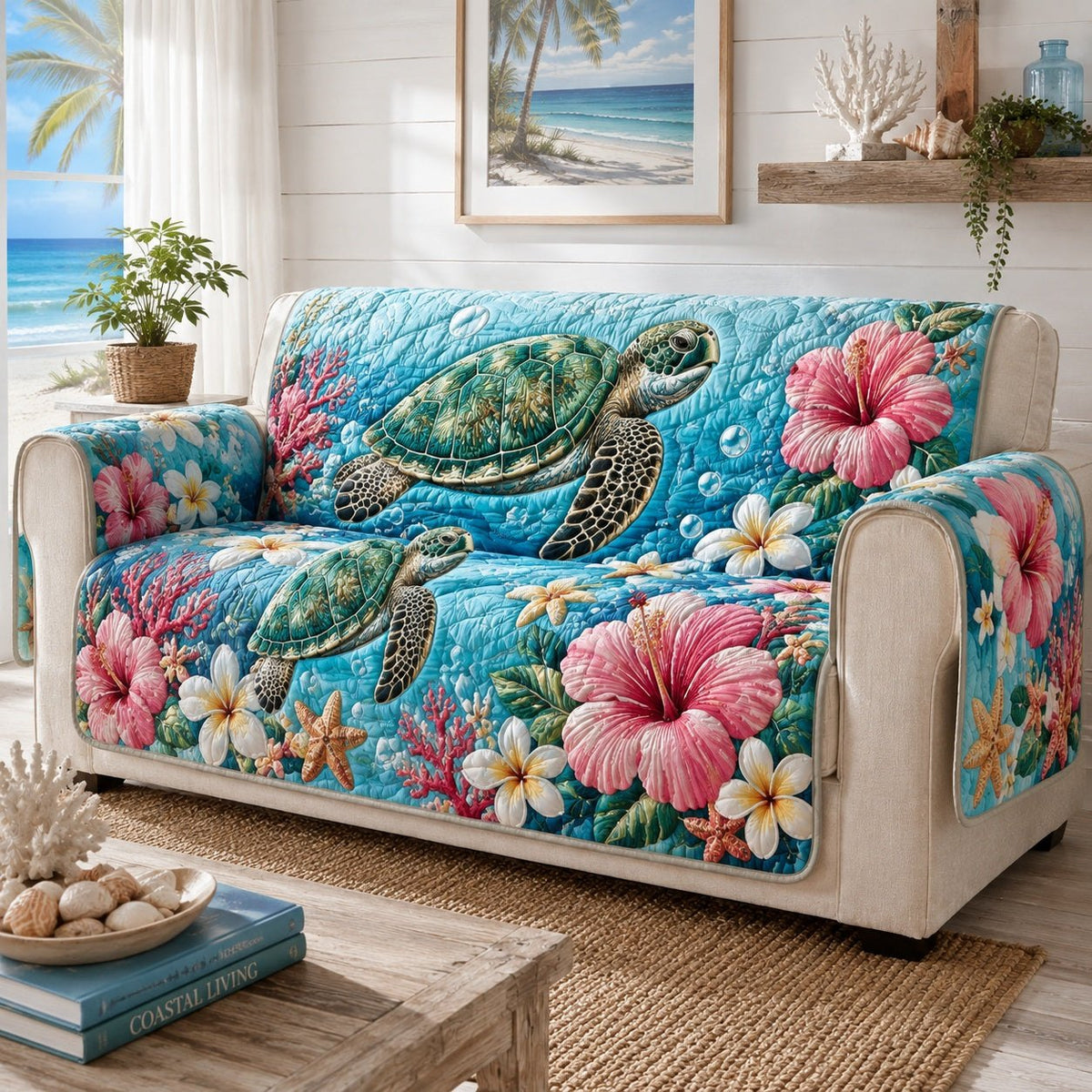 Coral Reef Navigators Sofa Cover