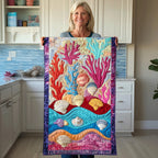 Coral Reef with Pink Shells Table Runner