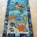 Coral Turtle Table Runner