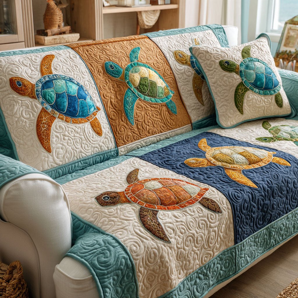 Coral Voyage Sofa Cover