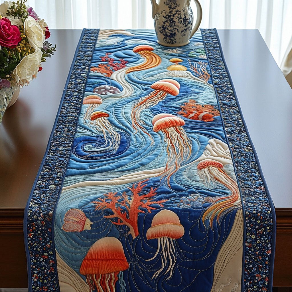 Coral Waves Table Runner