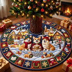 Corgi Christmas Carolers Christmas Tree Skirt