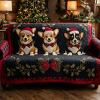 Corgi Christmas Joy Sofa Cover