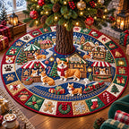 Corgi Christmas Market Christmas Tree Skirt