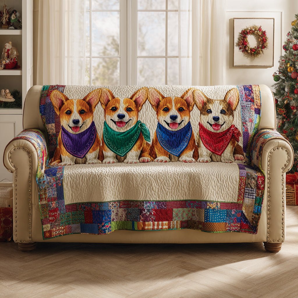 Corgi Delight Sofa Cover